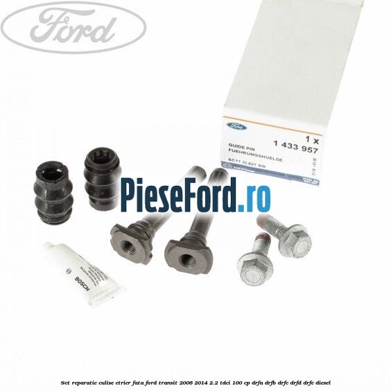 Set reparatie culise etrier fata Ford Transit 2006-2014 2.2 TDCi 100 cp DRFA, DRFB, DRFC, DRFD, DRFE diesel