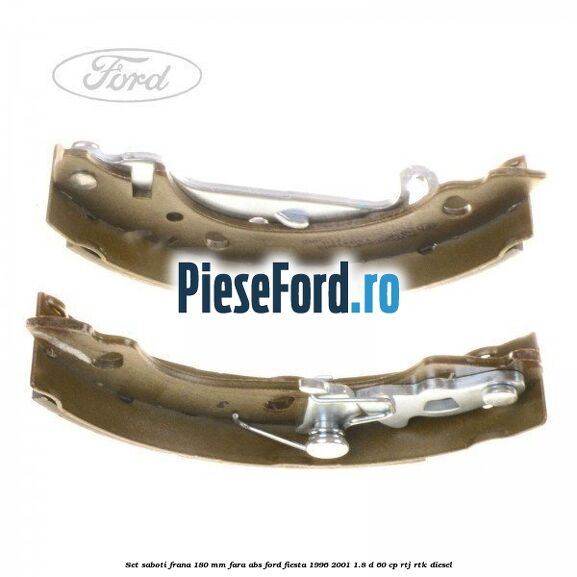 Set saboti frana 180 mm fara ABS Ford Fiesta 1996-2001 1.8 D 60 cp RTJ, RTK diesel