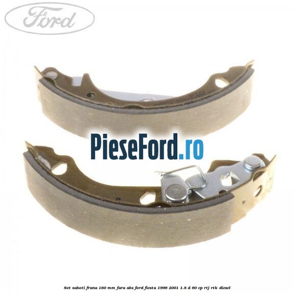 Set saboti frana 180 mm fara ABS Ford Fiesta 1996-2001 1.8 D 60 cp RTJ, RTK diesel