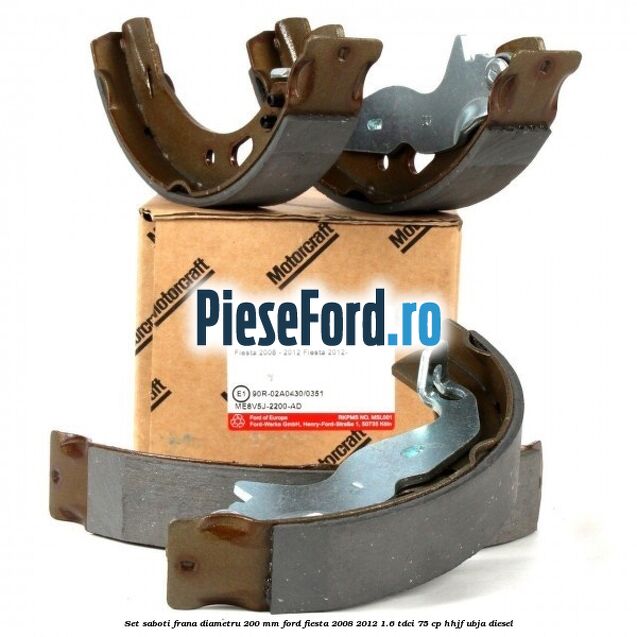Set saboti frana diametru 200 mm Ford Fiesta 2008-2012 1.6 TDCi 75 cp