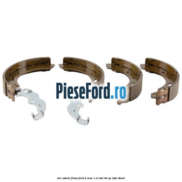 Set saboti frana Ford B-Max 1.6 TDCi 95 cp T3JB diesel