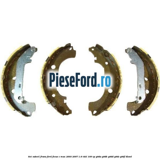 Set saboti frana Ford Focus C-Max 2003-2007 1.6 TDCi 109 cp G8DA, G8DB, G8DD, G8DE, G8DF diesel