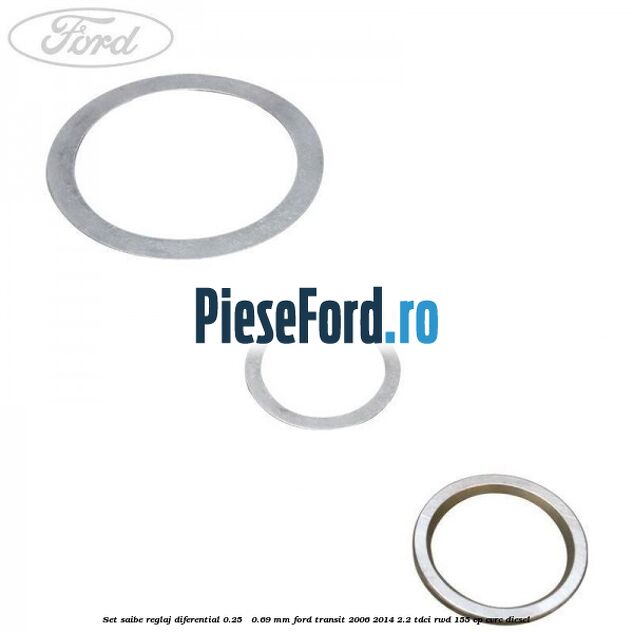 Set saibe reglaj diferential 0.25 - 0.69 mm Ford Transit 2006-2014 2.2 TDCi RWD 155 cp CVRC diesel