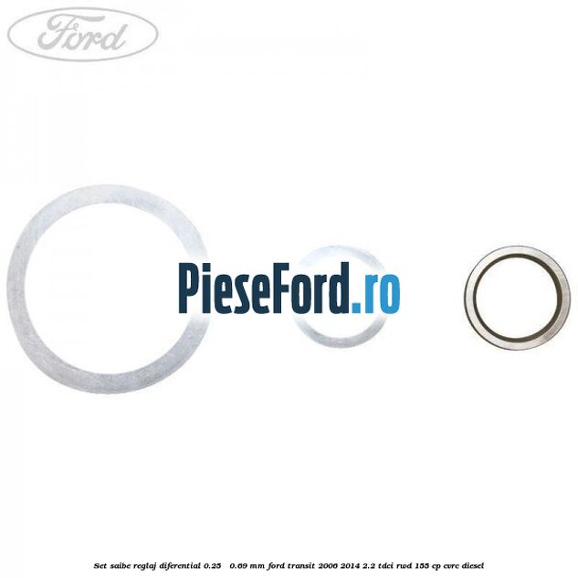 Set saibe reglaj diferential 0.25 - 0.69 mm Ford Transit 2006-2014 2.2 TDCi RWD 155 cp CVRC diesel