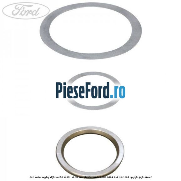 Set saibe reglaj diferential 0.25 - 0.69 mm Ford Transit 2006-2014 2.4 TDCi 115 cp JXFA, JXFC diesel