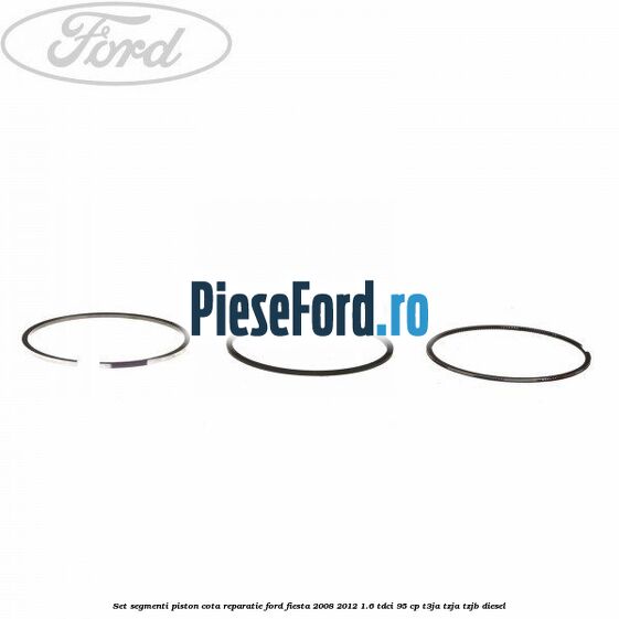 Set segmenti piston cota reparatie Ford Fiesta 2008-2012 1.6 TDCi 95 cp T3JA, TZJA, TZJB diesel