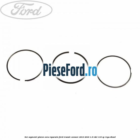 Set segmenti piston cota reparatie Ford Transit Connect 2013-2018 1.6 TDCi 115 cp T1GA diesel