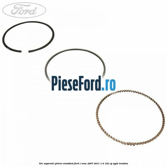 Set segmenti piston standard Ford C-Max 2007-2011 1.8 122 cp QQDC benzina