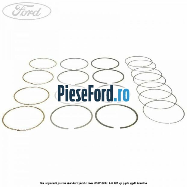 Set segmenti piston standard Ford C-Max 2007-2011 1.8 125 cp Set segmenti piston standard Ford C-Max 2007-2011 1.8 125 cp QQDA, QQDB benzina