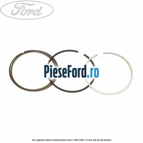 Set segmenti piston standard Ford Escort 1990-1995 1.8 4x4 105 cp RDA benzina