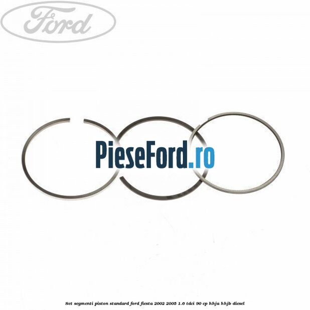 Set segmenti piston standard Ford Fiesta 2002-2005 1.6 TDCi 90 cp HHJA, HHJB diesel