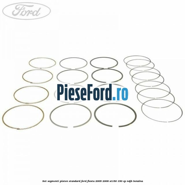 Set segmenti piston standard Ford Fiesta 2005-2008 ST150 150 cp N4JB benzina
