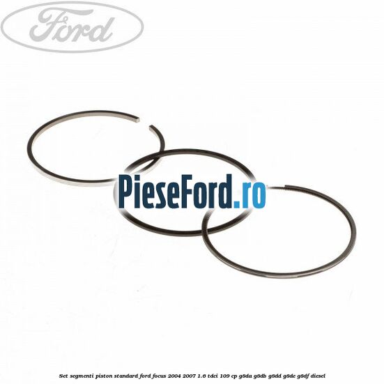 Set segmenti piston standard Ford Focus 2004-2007 1.6 TDCi 109 cp G8DA, G8DB, G8DD, G8DE, G8DF diesel