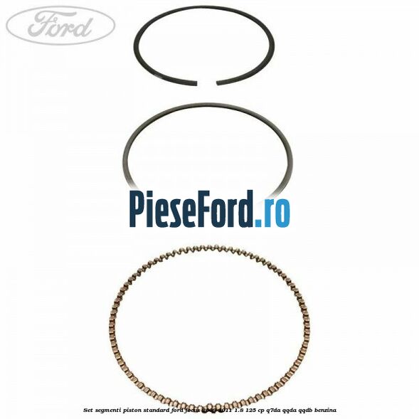 Set segmenti piston standard Ford Focus 2008-2011 1.8 125 cp Q7DA, QQDA, QQDB benzina