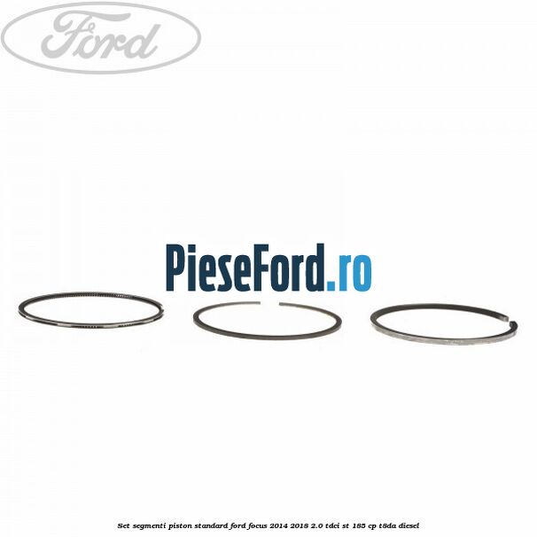 Set segmenti piston standard Ford Focus 2014-2018 2.0 TDCi ST 185 cp T8DA diesel