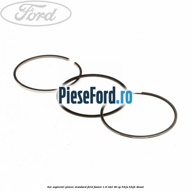 Set segmenti piston standard Ford Fusion 1.6 TDCi 90 cp HHJA, HHJB diesel