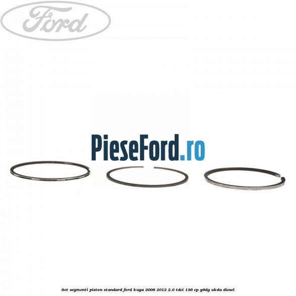 Set segmenti piston standard Ford Kuga 2008-2012 2.0 TDCi 136 cp G6DG, UKDA diesel