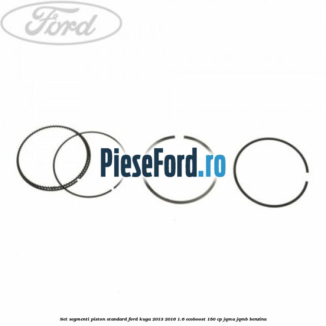 Set segmenti piston standard Ford Kuga 2013-2016 1.6 EcoBoost 150 cp JQMA, JQMB benzina