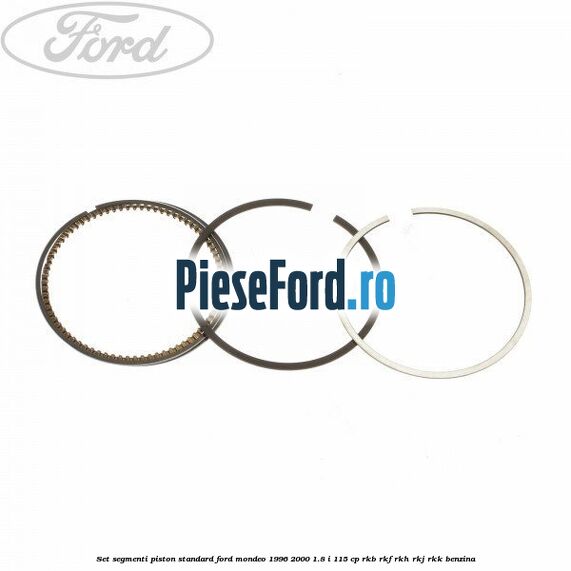 Set segmenti piston standard Ford Mondeo 1996-2000 1.8 i 115 cp RKB, RKF, RKH, RKJ, RKK benzina