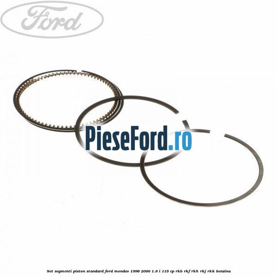 Set segmenti piston standard Ford Mondeo 1996-2000 1.8 i 115 cp RKB, RKF, RKH, RKJ, RKK benzina