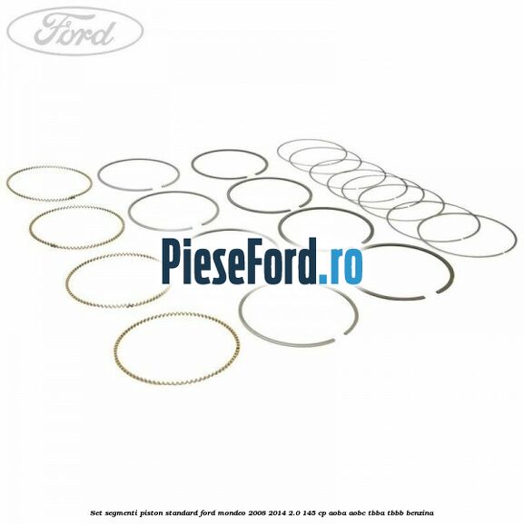 Set segmenti piston standard Ford Mondeo 2008-2014 2.0 145 cp Set segmenti piston standard Ford Mondeo 2008-2014 2.0 145 cp AOBA, AOBC, TBBA, TBBB benzina