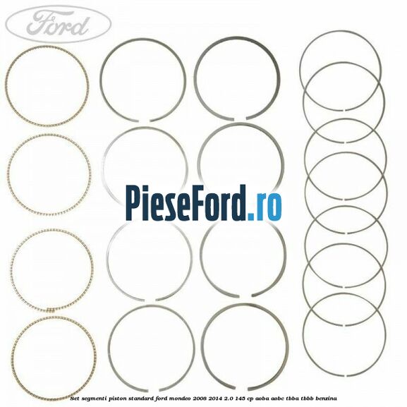 Set segmenti piston standard Ford Mondeo 2008-2014 2.0 145 cp Set segmenti piston standard Ford Mondeo 2008-2014 2.0 145 cp AOBA, AOBC, TBBA, TBBB benzina