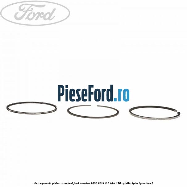 Set segmenti piston standard Ford Mondeo 2008-2014 2.0 TDCi 115 cp KLBA, LPBA, TYBA diesel