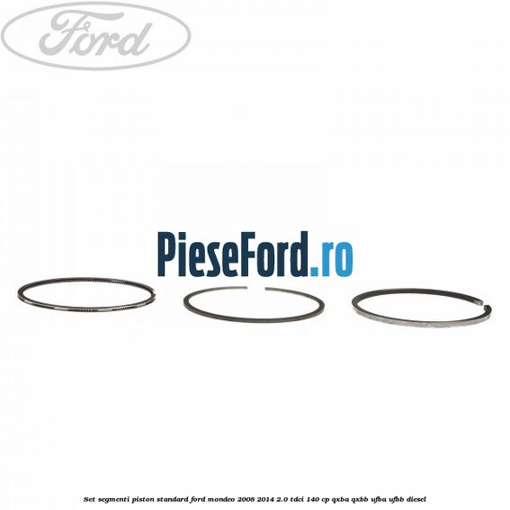 Set segmenti piston standard Ford Mondeo 2008-2014 2.0 TDCi 140 cp QXBA, QXBB, UFBA, UFBB diesel