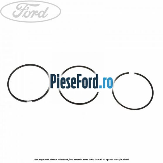 Set segmenti piston standard Ford Transit 1991-1994 2.5 DI 70 cp 4BC, 4CC, 4FA diesel