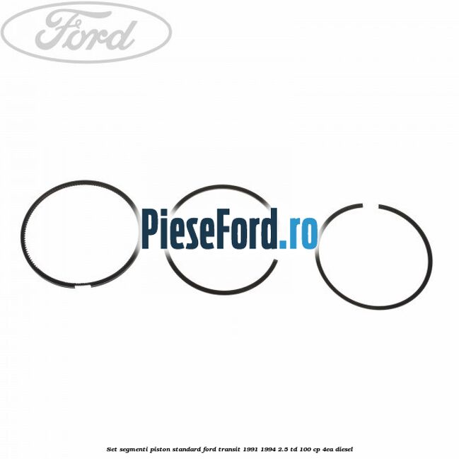 Set segmenti piston standard Ford Transit 1991-1994 2.5 TD 100 cp 4EA diesel