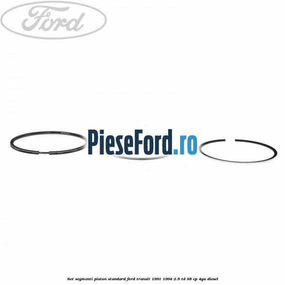 Set segmenti piston standard Ford Transit 1991-1994 2.5 TD 85 cp 4GA diesel