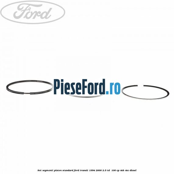 Set segmenti piston standard Ford Transit 1994-2000 2.5 TD 100 cp Set segmenti piston standard Ford Transit 1994-2000 2.5 TD 100 cp 4EB, 4EC diesel