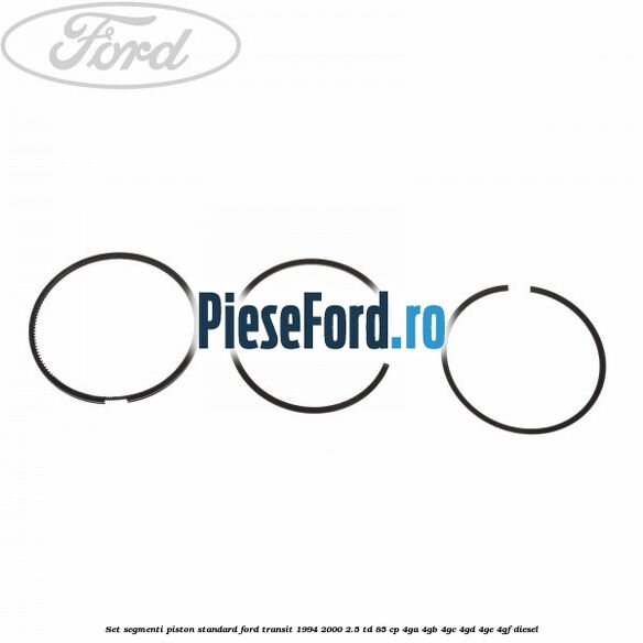 Set segmenti piston standard Ford Transit 1994-2000 2.5 TD 85 cp 4GA, 4GB, 4GC, 4GD, 4GE, 4GF diesel