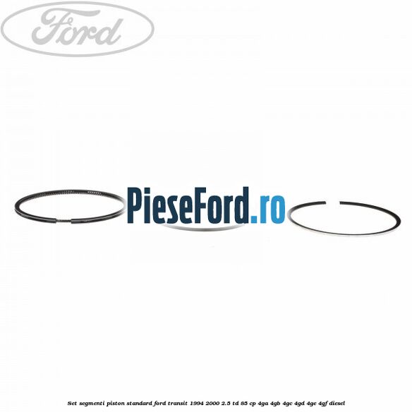 Set segmenti piston standard Ford Transit 1994-2000 2.5 TD 85 cp 4GA, 4GB, 4GC, 4GD, 4GE, 4GF diesel