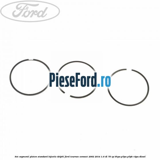 Set segmenti piston standard injectie Delphi Ford Tourneo Connect 2002-2014 1.8 Di 75 cp BHPA, P7PA, P7PB, R2PA diesel