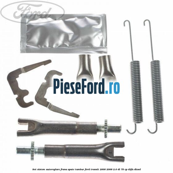 Set sistem autoreglare frana spate tambur Ford Transit 2000-2006 2.0 DI 75 cp D3FA diesel