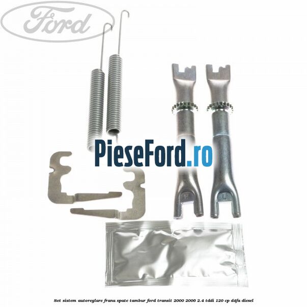 Set sistem autoreglare frana spate tambur Ford Transit 2000-2006 2.4 TDdi 120 cp D4FA diesel
