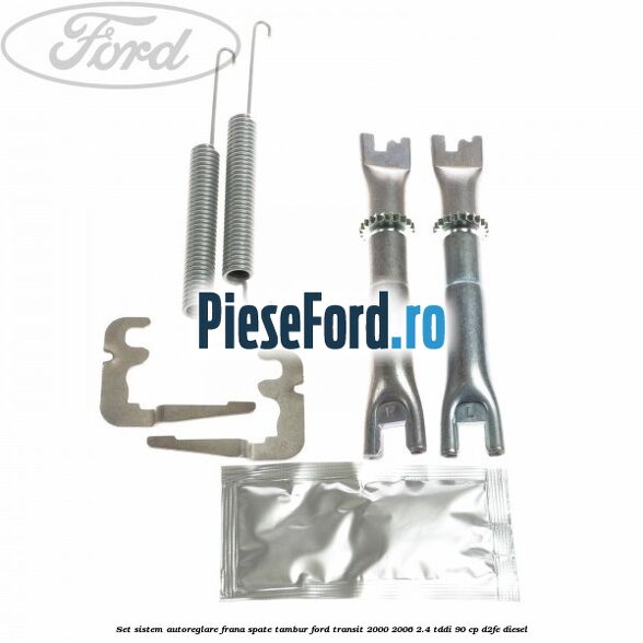 Set sistem autoreglare frana spate tambur Ford Transit 2000-2006 2.4 TDdi 90 cp D2FE diesel