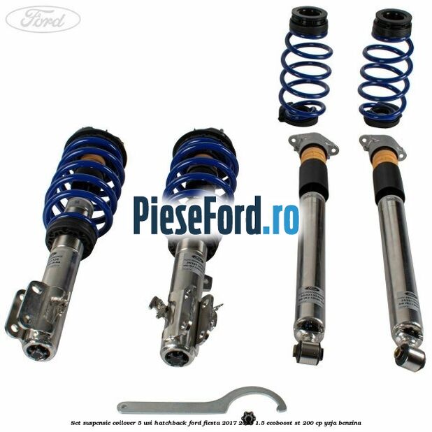 Set suspensie coilover 5 usi hatchback Ford Fiesta 2017-2023 1.5 EcoBoost ST 200 cp YZJA benzina