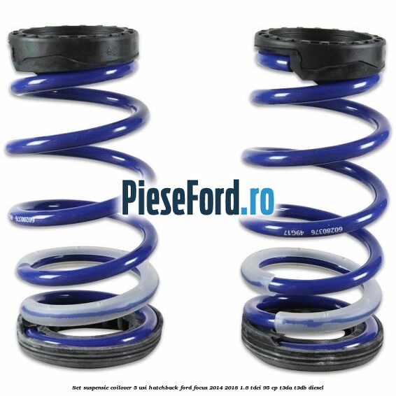 Set suspensie coilover 5 usi hatchback Ford Focus 2014-2018 1.6 TDCi 95 cp T3DA, T3DB diesel