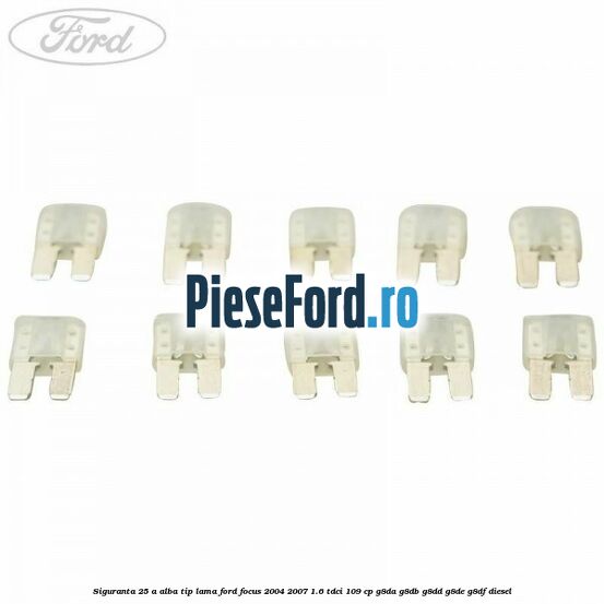 Siguranta 25 A alba tip lama Ford Focus 2004-2007 1.6 TDCi 109 cp Siguranta 25 A alba tip lama Ford Focus 2004-2007 1.6 TDCi 109 cp G8DA, G8DB, G8DD, G8DE, G8DF diesel