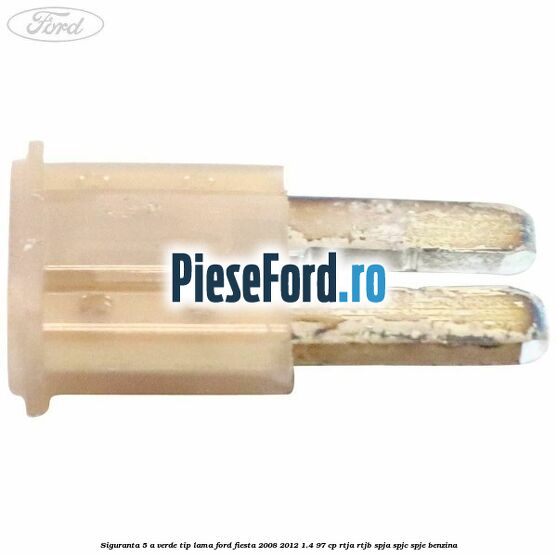 Siguranta 5 A verde tip lama Ford Fiesta 2008-2012 1.4 97 cp RTJA, RTJB, SPJA, SPJC, SPJE benzina