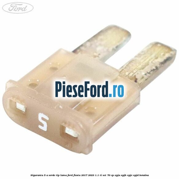 Siguranta 5 A verde tip lama Ford Fiesta 2017-2023 1.1 Ti-VCT 70 cp XPJA, XPJB, XPJC, XPJD benzina