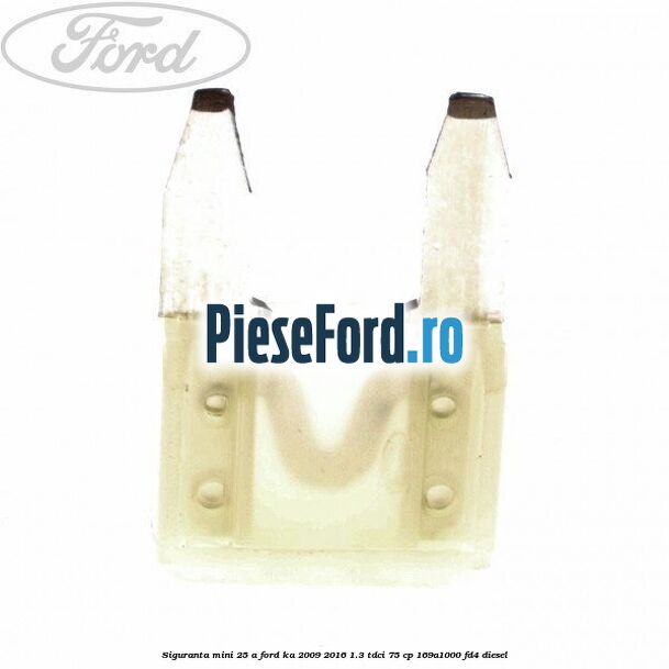 Siguranta mini 25 A Ford Ka 2009-2016 1.3 TDCi 75 cp
