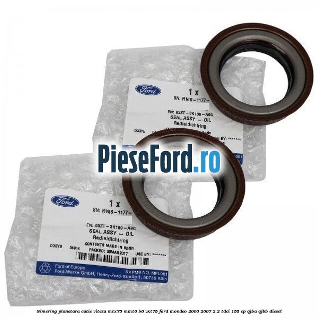 Simering planetara cutie viteza MTX75/MMT6/B6/VXT75 Ford Mondeo 2000-2007 2.2 TDCi 155 cp QJBA, QJBB diesel