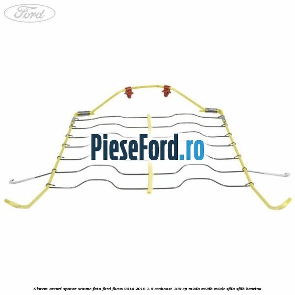 Sistem arcuri spatar scaune fata Ford Focus 2014-2018 1.0 EcoBoost 100 cp M2DA, M2DB, M2DC, SFDA, SFDB benzina