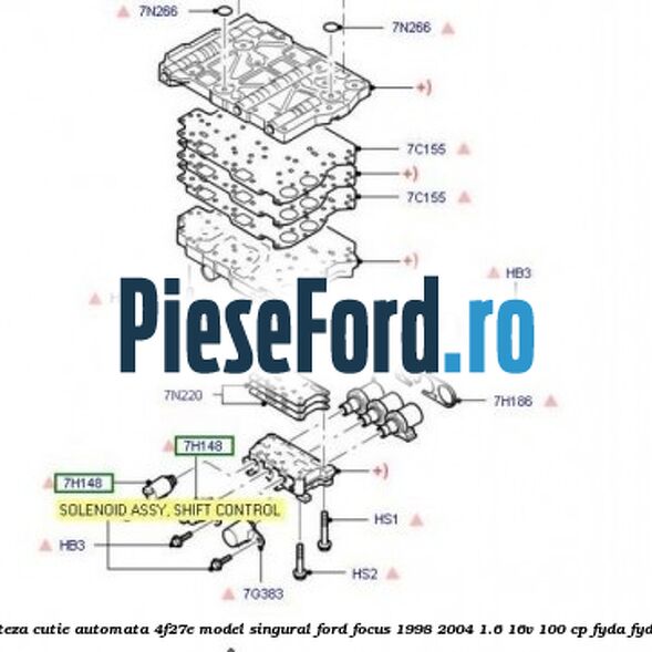 Solenoid control viteza cutie automata 4F27E model singural Ford Focus 1998-2004 1.6 16V 100 cp FYDA, FYDB, FYDC, FYDD benzina