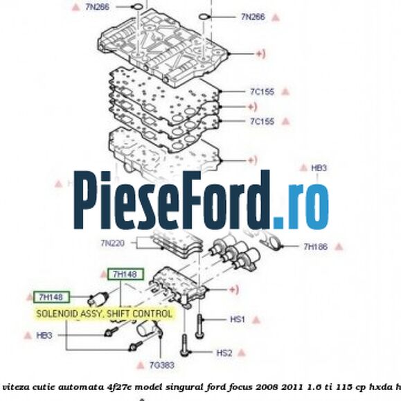 Solenoid control viteza cutie automata 4F27E model singural Ford Focus 2008-2011 1.6 Ti 115 cp Solenoid control viteza cutie automata 4F27E model singural Ford Focus 2008-2011 1.6 Ti 115 cp HXDA, HXDB, SIDA benzina