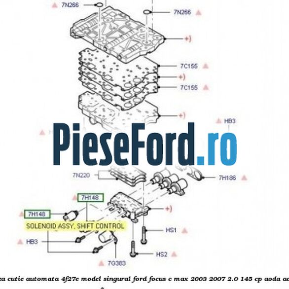 Solenoid control viteza cutie automata 4F27E model singural Ford Focus C-Max 2003-2007 2.0 145 cp AODA, AODB, AODE, SYDA benzina
