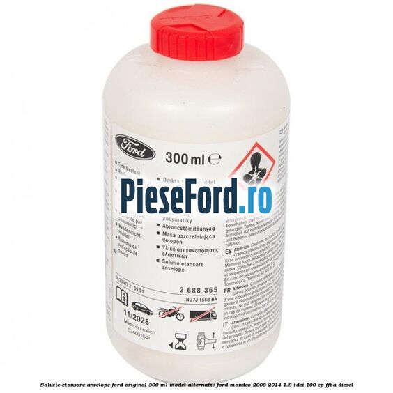 Solutie etansare anvelope Ford original 300 ml model alternativ Ford Mondeo 2008-2014 1.8 TDCi 100 cp FFBA diesel